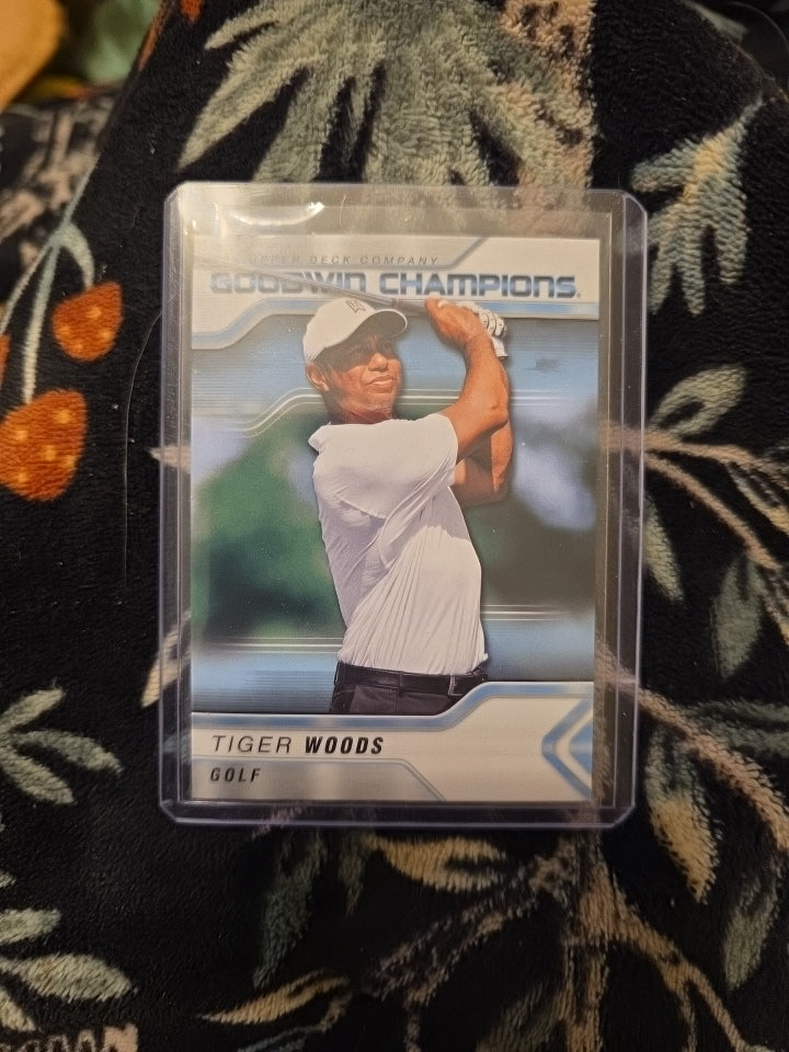 2 card Goodwin Champions Tiger Woods