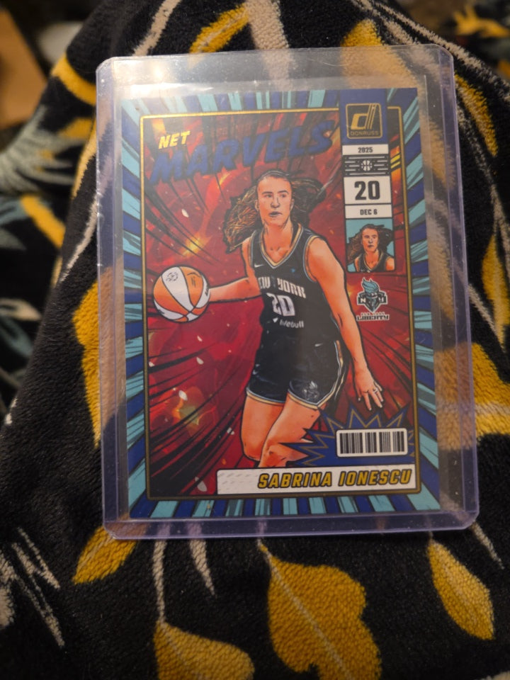 2025 Panini Donruss WNBA BLUE Marvels Sabrina Ionescu PRESS PROOF NY Liberty