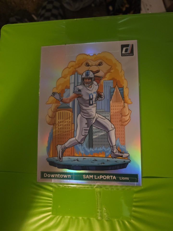 2024 Donruss Downtown Sam LaPorta 5x7 Jumbo Oversized Box Topper Lions SSP