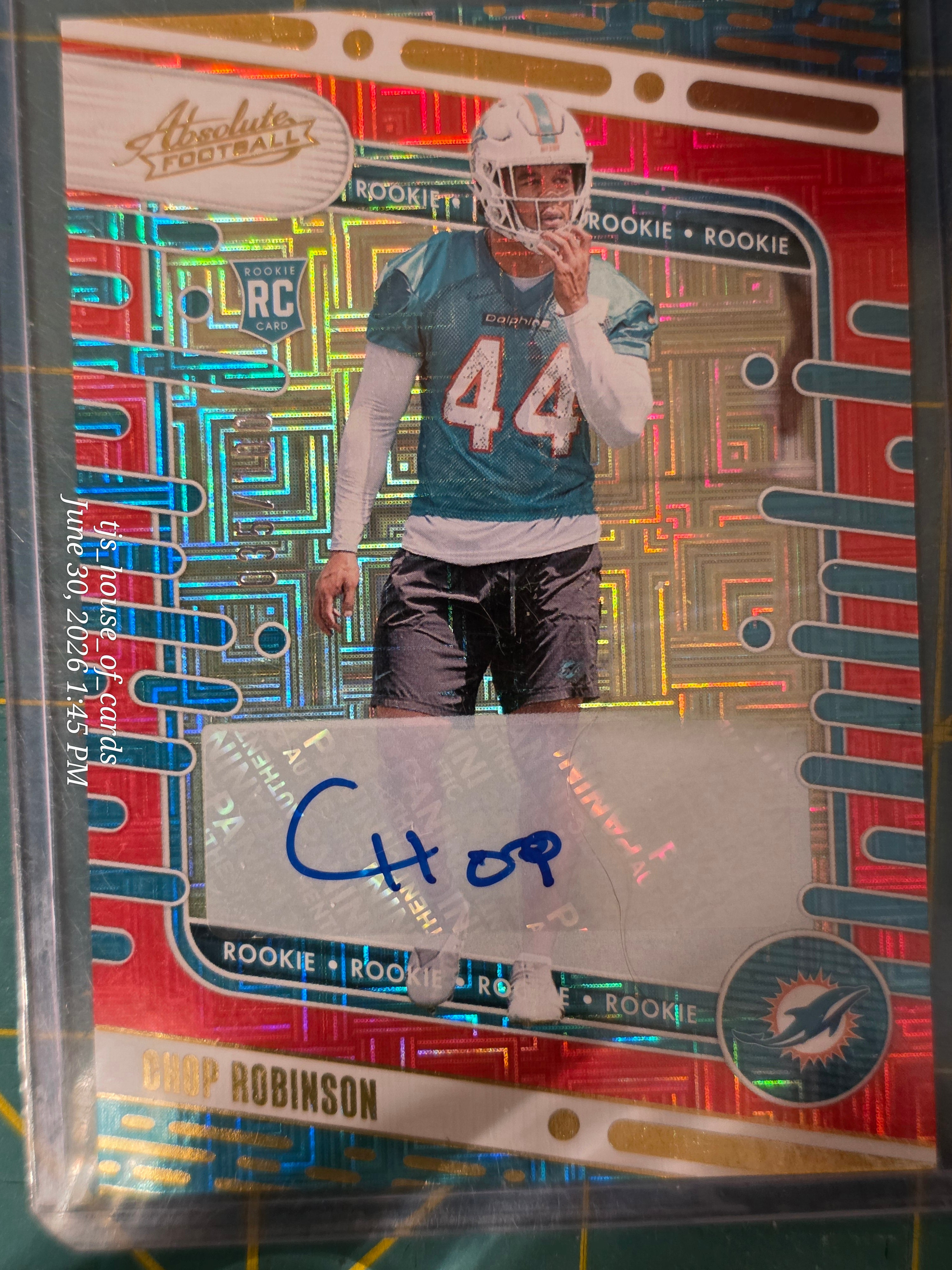 2023 Panini Absolute CHOP ROBINSON Rookie Auto