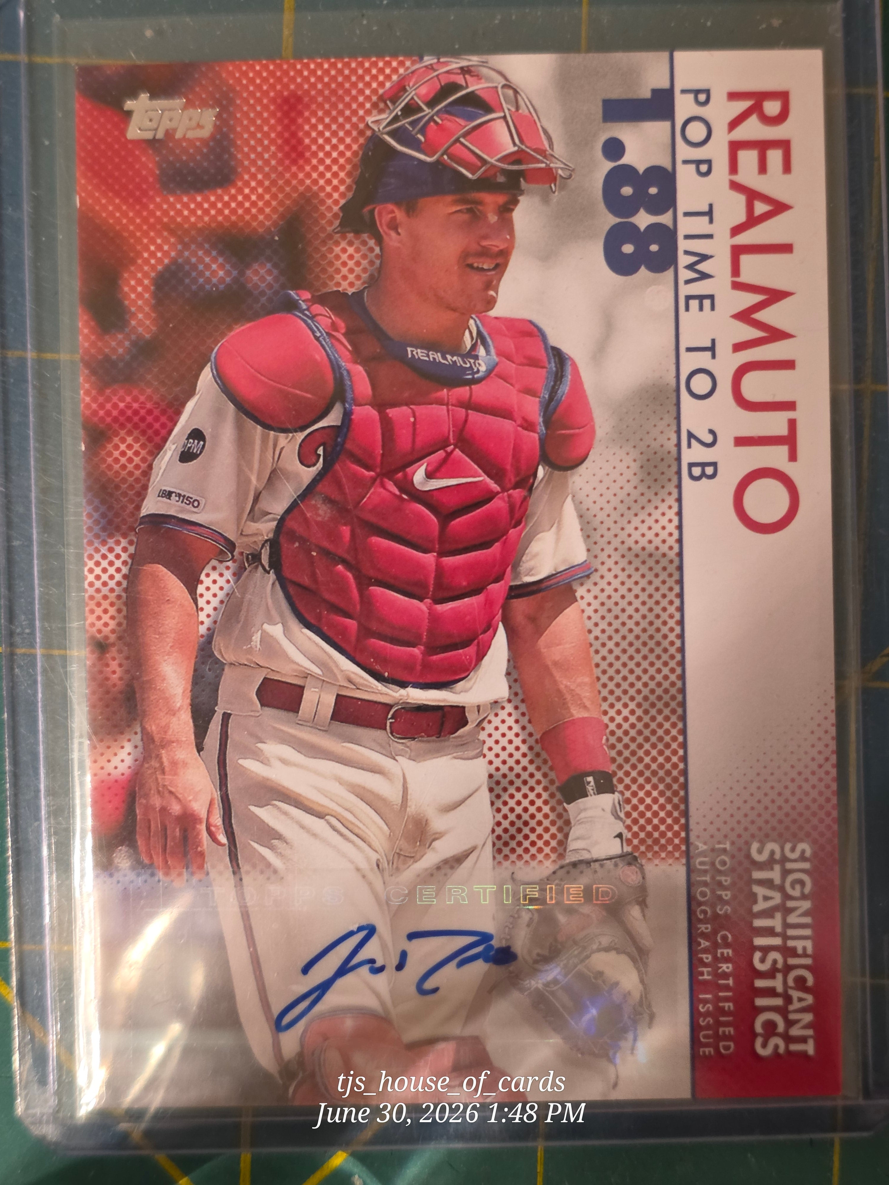 2020 Topps Significant Statistics J.T. Realmuto auto