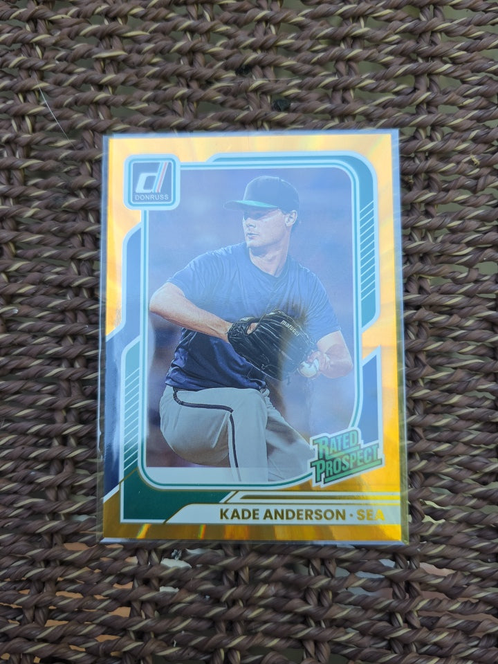 2026 Donruss Kade Anderson #198 Rated Prospect Orange Laser Mariners /299