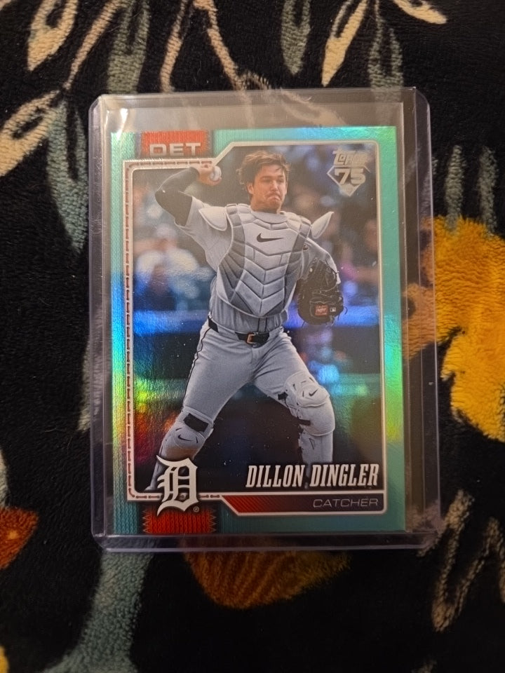 Dillon Dingler 2026 Topps Series 2 #351 Aqua Holo Foil Detroit Tigers