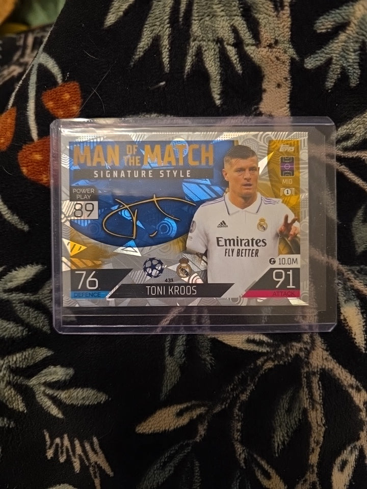 Topps Match Attax Toni Kroos Real Madrid Man of the Match Signature Style
